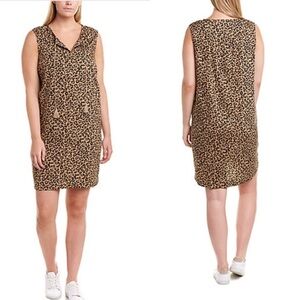 Beach Lunch Lounge Leopard Print Sleeveless Dress